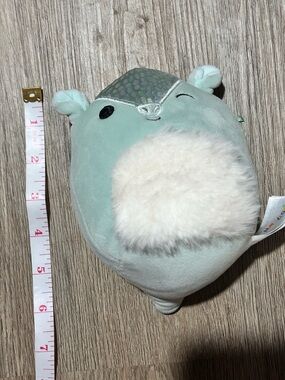 Squishmallows Mint Green Plush with Cream Fluffy Belly
